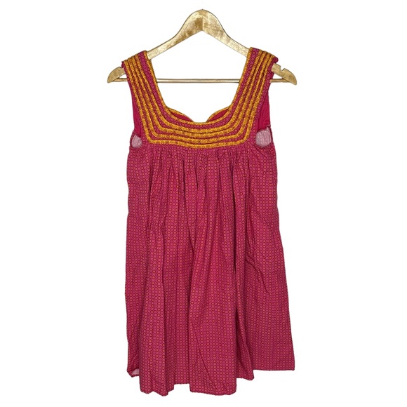 NWT Anthropologie Let Me Be Swing Tunic Mini Dress pink/yellow xxs - Picture 7 of 15